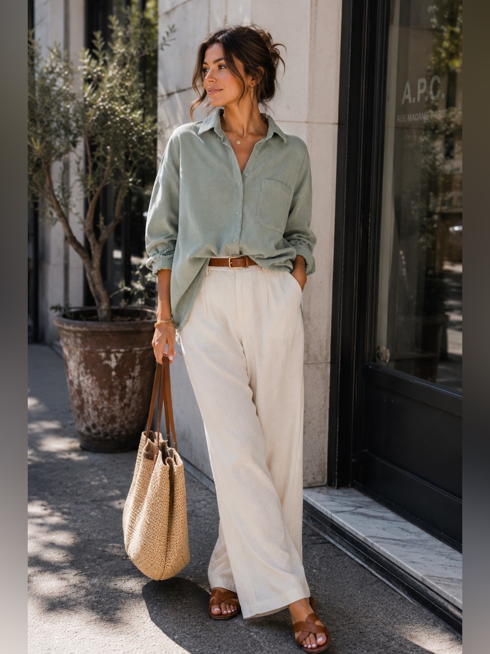 Zara Sage Green Oversized Textured Shirt Jacket (Shacket), Size Medium ptp 25.5”
